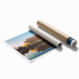 Extra large rolled print of a serene Philippine landscape with lush greenery and subtle pink floral elements.