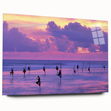 Large abstract wall art depicting a Sri Lankan landscape in muted earth tones on acrylic glass.