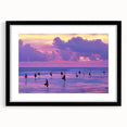 Extra large abstract art print of a colorful, textured Sri Lankan scenery in a black frame, ideal for living room decor.