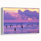 Framed canvas depicting a textured black wall art scene of Sri Lanka, featuring vibrant colors, ideal for living room decor.