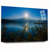 Acrylic print of a large abstract depiction of Taiwan's landscape in muted earth tones, ideal for bedroom or dining room art.