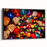 Black and white framed canvas of a Vietnamese landscape, featuring a serene river scene, ideal for bedroom wall art.