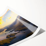 Extra large rolled print featuring line art flowers in muted earth tones, ideal for large living room wall art.