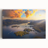 Black and white photograph of British Columbia scenery on stretched canvas, ideal for kitchen wall art.