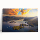 Black and white photo of British Columbia scenery on large stretched canvas, ideal for kitchen wall art.