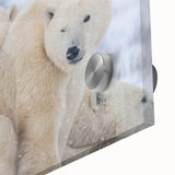 Large abstract wall art of a Manitoba, Canada scenery in mid-century modernist style on acrylic glass.