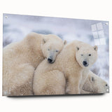 Acrylic print of a large abstract depiction of Manitoba scenery in muted earth tones.