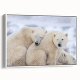 Vintage poster art of Manitoba scenery on a framed canvas, featuring a black and colorful palette.