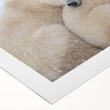 Art deco poster featuring a serene Manitoba, Canada landscape in muted earth tones on rolled canvas.