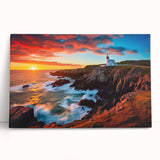 Black and white stretched canvas of Newfoundland scenery, ideal for kitchen wall art or bedroom ambiance.