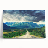 Black and white landscape of the Northwest Territories on a large stretched canvas, ideal for kitchen wall art.