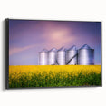 Black and white landscape art painting of Saskatchewan on framed canvas, ideal for bedroom wall decor.