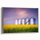 Landscape art painting of Saskatchewan scenery on framed canvas.