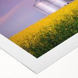 Art deco poster featuring a serene Saskatchewan landscape on rolled canvas, ideal for dining room wall art.