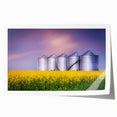 Extra large rolled print of a Saskatchewan scenery with vibrant green and blue hues, ideal for dining room wall art.