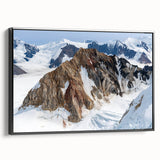 Black and white framed canvas featuring a vintage-style Yukon landscape, ideal for bedroom wall decor.