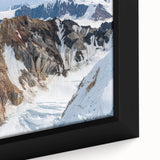 Extra large framed canvas featuring a textured, colorful depiction of the Yukon scenery, ideal for living room decor.