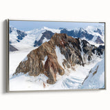Framed canvas landscape art painting depicting a serene Yukon scenery in muted earth tones, ideal for office or study decor.