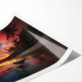 Extra large rolled print featuring line art flowers in soft pastel shades, ideal for large living room wall art.