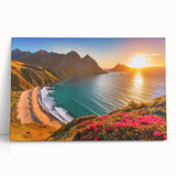 Large black and white canvas print of a Caribbean beach scene, ideal for kitchen wall art.