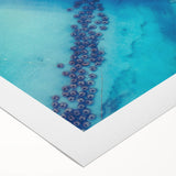 Art deco poster featuring a Caribbean scenery in pastel shades on rolled canvas, suitable for dining room wall art.