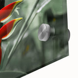 Large abstract wall art of Caribbean Martinique scenery in mid-century modernist style on acrylic glass.