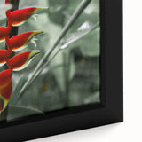 Extra large framed canvas featuring a textured depiction of a Caribbean Martinique scenery in vibrant, colorful hues.