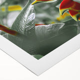 Art deco poster of a Caribbean beach with muted blue and sandy hues on rolled canvas, suitable for dining room ambiance.