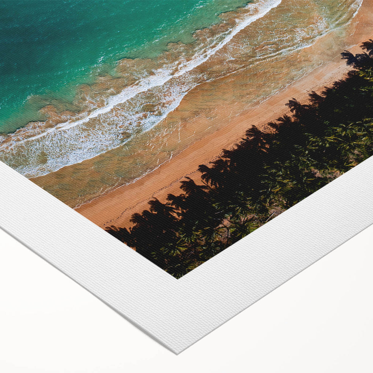 Art deco poster of a Caribbean Puerto Rican scenery in soft pastel colors on rolled canvas, suitable for dining room walls.