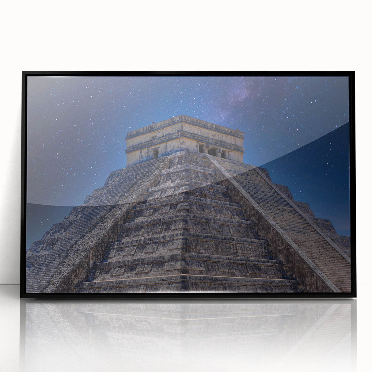 Large abstract wall art depicting a vibrant Belize scenery on a framed acrylic, suitable for modern living room decor.