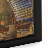 Extra large framed canvas featuring a textured depiction of a vibrant Central American landscape.