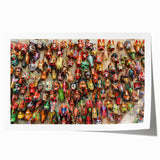 Extra large rolled print depicting vibrant floral scenery from Central America, ideal for art wall dining room.