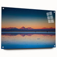 Acrylic print of a Central American landscape, featuring lush greenery and a distant mountain.
