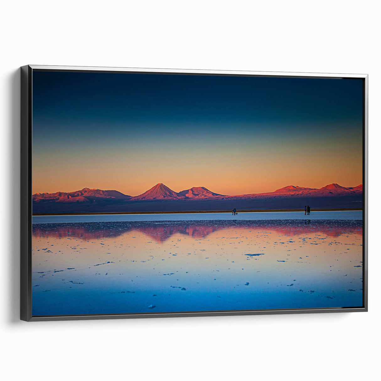 Black and white vintage poster art of a Nicaraguan landscape on framed canvas, ideal for bedroom wall decor.