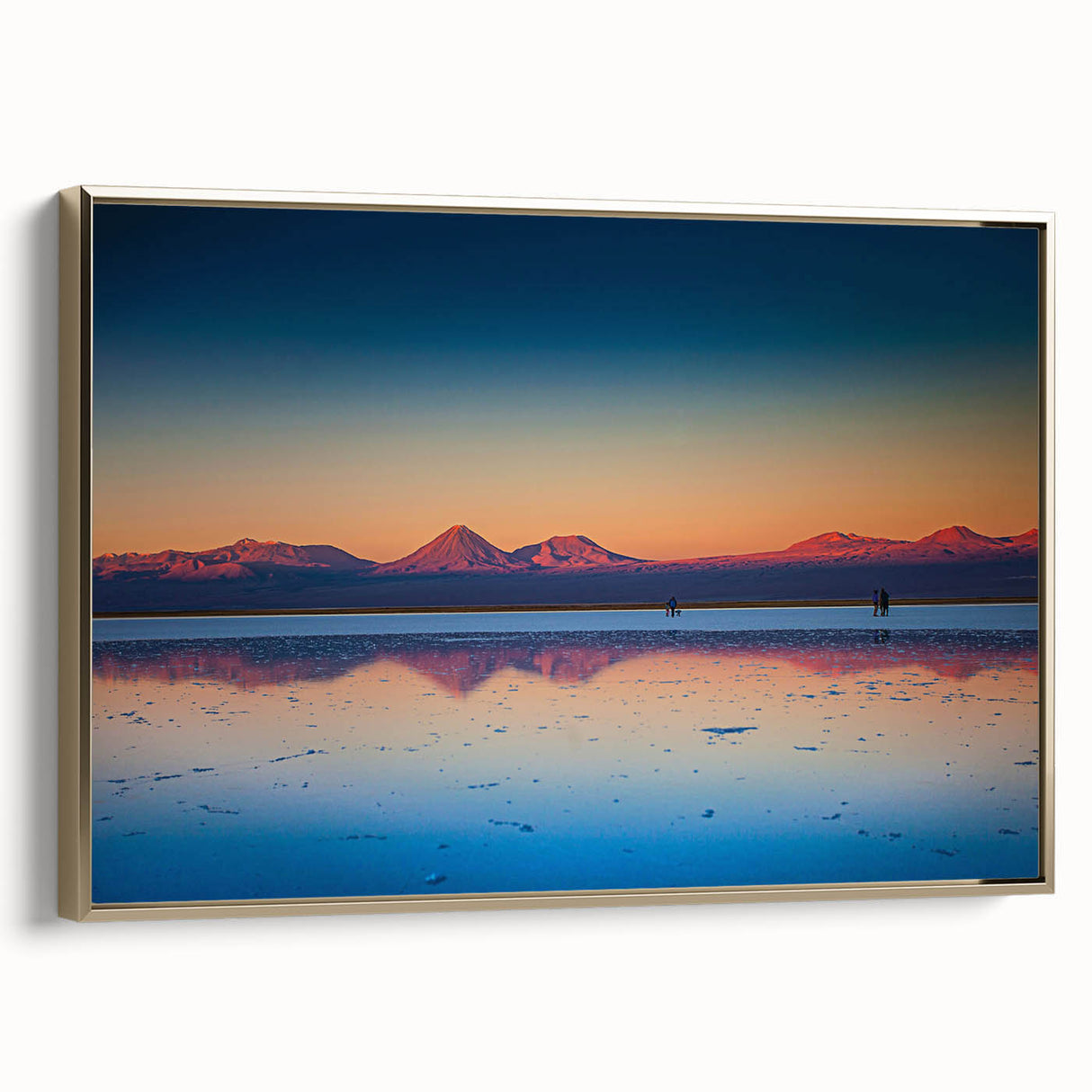 Framed canvas featuring a vintage-style landscape painting of a Central American scenery, ideal for bedroom wall art.