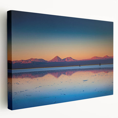 Side view of a stretched canvas depicting a serene Nicaraguan landscape in soft earth tones, ideal for kitchen wall art.