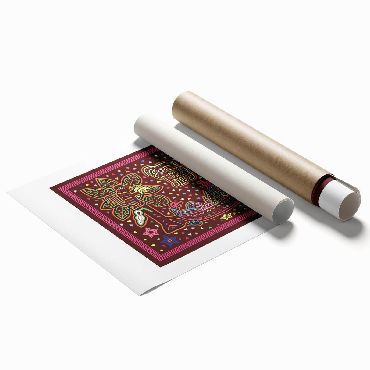 Extra large rolled print of a vibrant floral scene in Panama, ideal for classy bathroom or large living room wall art.