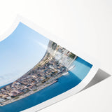 Extra large wall art featuring line art flowers in pastel shades on a rolled canvas, suitable for large living room decor.