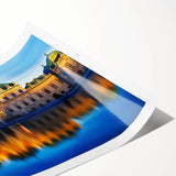 Extra large rolled print of line art flowers in muted earth tones, ideal for large living room wall art.