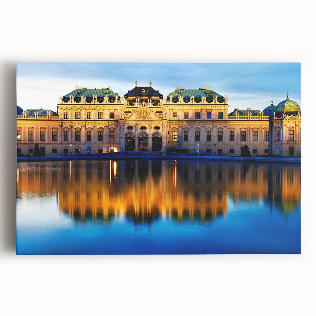 Black and white stretched canvas of a scenic European village, ideal for kitchen wall art or bedroom ambiance.