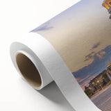 Art Deco style poster of a European scenery in Bulgaria, on rolled canvas, ideal for nursery wall art.