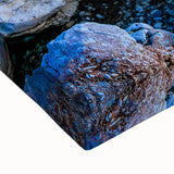 Black and white landscape art painting of a European scenery on stretched canvas, suitable for bedroom wall decor.