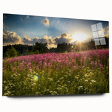 Acrylic print of a large abstract depiction of the Czech Republic scenery in muted earth tones.