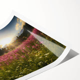 Extra large wall art featuring line art flowers in muted tones, rolled canvas, ideal for large living room decor.