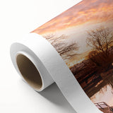 Art deco poster of Bath, England scenery on rolled canvas, with soft pastel shades, suitable for nursery wall art.