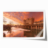 Extra large rolled print of Bath, England, featuring soft pastel floral designs.