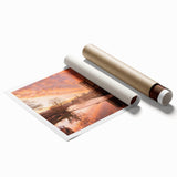 Extra large rolled print of Bath, England with muted floral design, ideal for classy bathroom wall art.