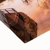 Black and white landscape art painting of Bath, England on stretched canvas, ideal for bedroom wall decor.