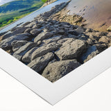 Art deco poster of Cumbria, England, featuring soft pastel shades on rolled canvas, suitable for dining room walls.