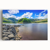 Black and white large art of Cumbria, England on stretched canvas, ideal for kitchen wall art or bedroom ambiance.